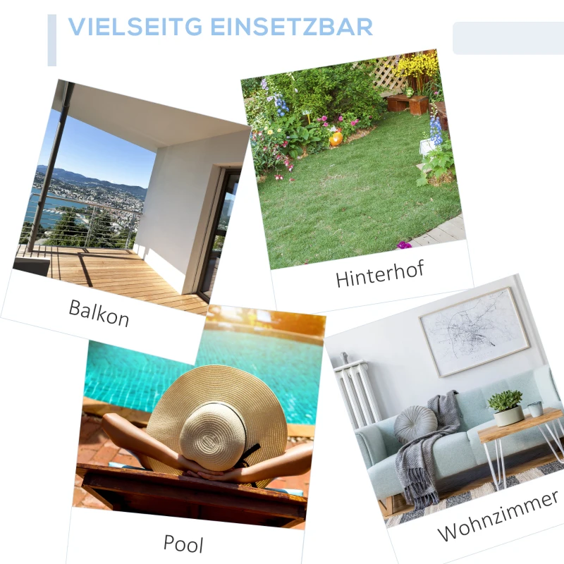 Outsunny fotel bujany krzesło ogrodowe, polirattan z szarymi poduszkami