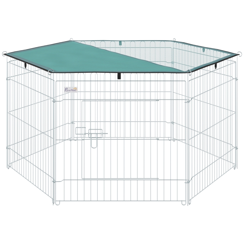 PawHut tarc modular animale, acoperis impermeabil 59x60cm