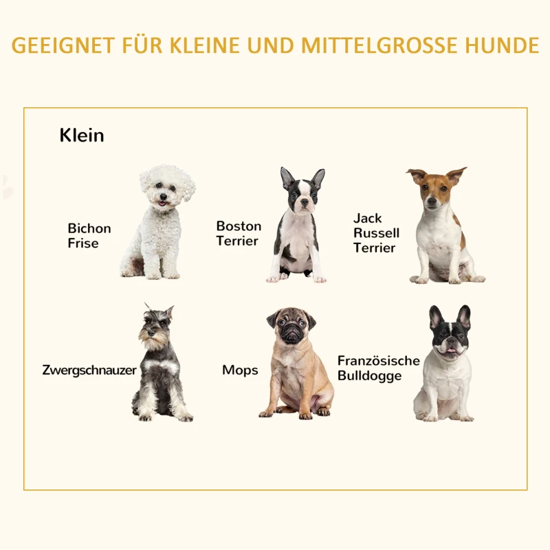 PawHut Erhöhtes Hundebett mit Kissen Hundesofa Holzrahmen Haustierbett Katzensofa Katzenbett Hundeschlafplatz für kleine Hunde Schwarz 65 x 51 x 32 cm