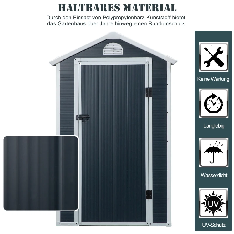 Dom Ogrodowy Outsunny z Wentylacją, Szary