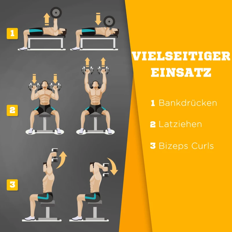 Wszechstronna Ławka Treningowa HOMCOM do Domu: Ćwicz Klatkę, Ramiona i Plecy