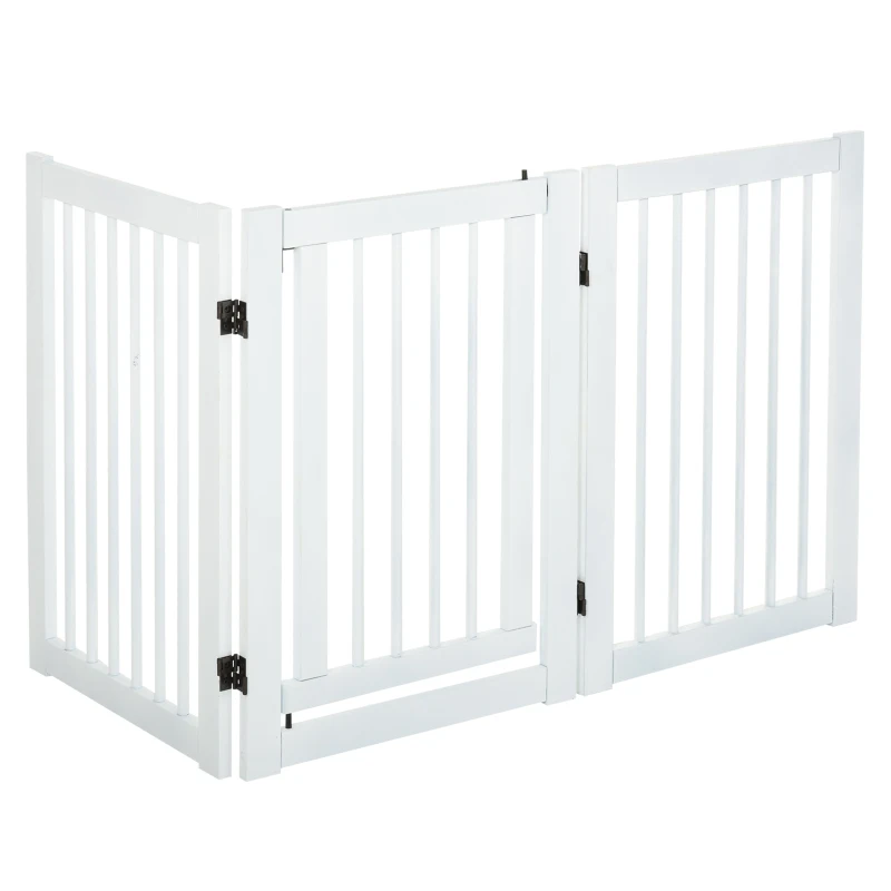 PawHut bariera dla psa krata ochronna krata dla psa osłona dla zwierząt biały 155 x 1,5 x 76 cm