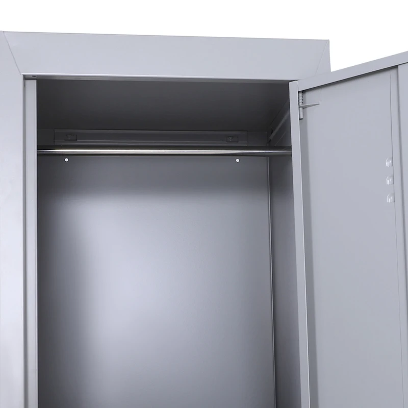 Vinsetto 1.8m Lockable Office Cabinet Storage Cold Rolled Steel w/ Shelves Grey