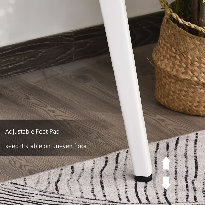 HOMCOM Computer Desk with Monitor Stand, Drawer and Storage Compartments, Compact Desk for Home Office and Small Spaces, White