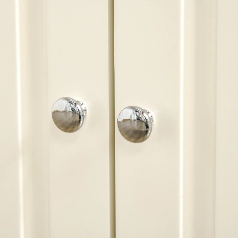 HOMCOM Desserte îlot de cuisineplateau rabattable 3 tiroirs 1 placard porte-torchons et porte-épices 111,5 x 75 x 89 cm blanc