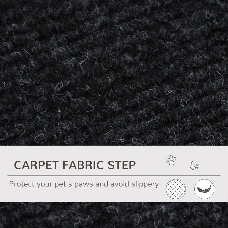 Pawhut Puppy Steps for Bed, Pet-3 Steps Ladder Ramp-Dark Brown