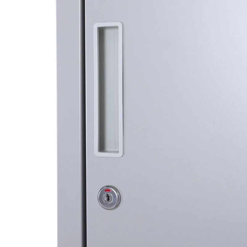 Vinsetto 1.8m Lockable Office Cabinet Storage Cold Rolled Steel w/ Shelves Grey