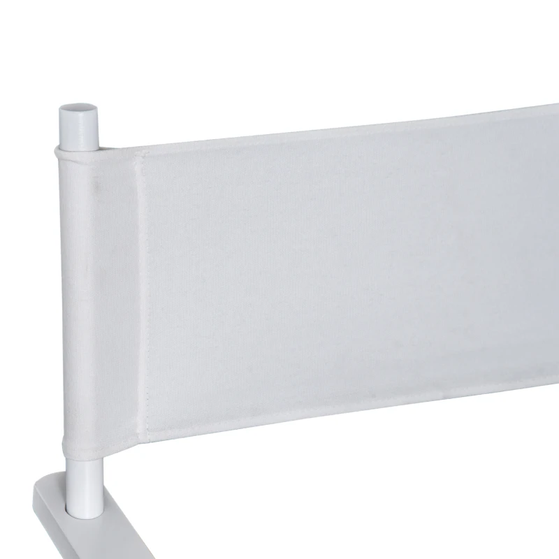 Homcom Scaun de Regizor Rabatabil Fabricat din Lemn de Oxford Alb 56x46x88cm