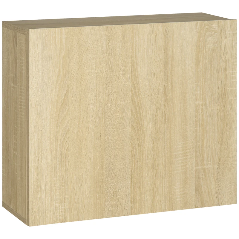 HOMCOM wandtafel opklapbaar wand opklapbaar bureau met opbergruimte naturel hout