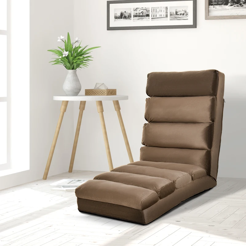 Slaapbank opvouwbare matras inklapbare matras verstelbaar 175x56cm bruin