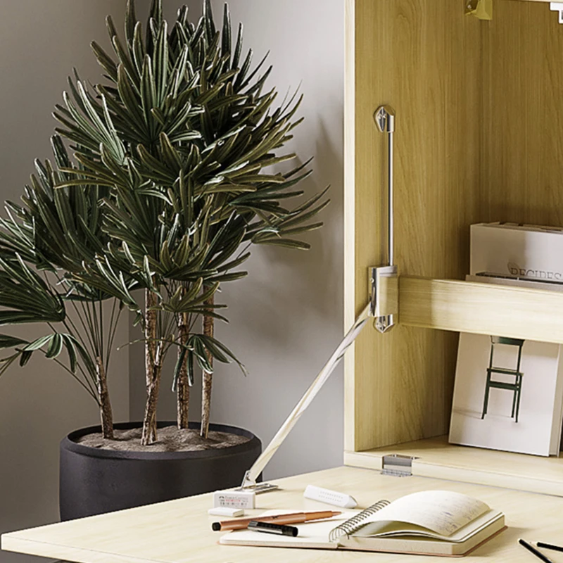 HOMCOM wandtafel opklapbaar wand opklapbaar bureau met opbergruimte naturel hout