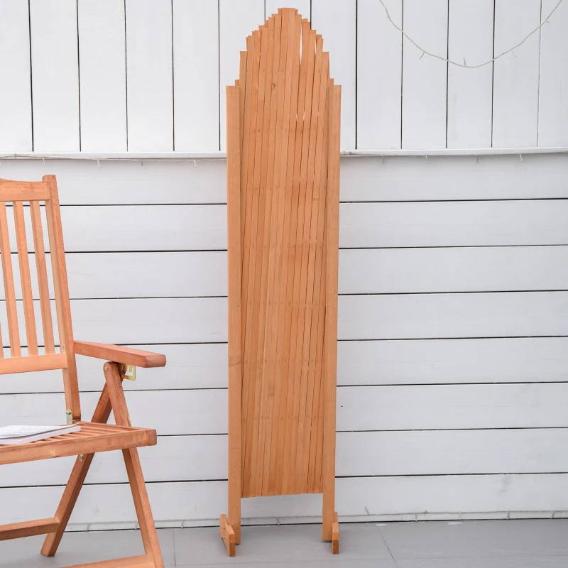 Outsunny Set de 2 garduri de gradina extensibile din lemn, gard de gradina pentru exterior, 150x30x148 cm, portocaliu