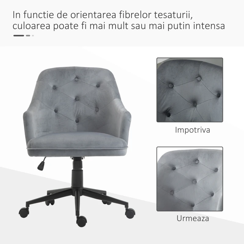 Vinsetto Scaun de Birou Ergonomic Pivotant Inaltime Reglabila