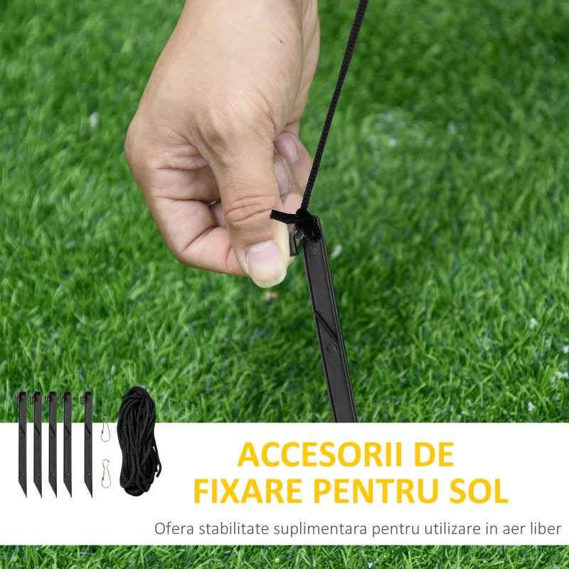 HOMCOM Mos Craciun Gonflabil cu Sanie cu Reni Om de Zapada si Lumini LED