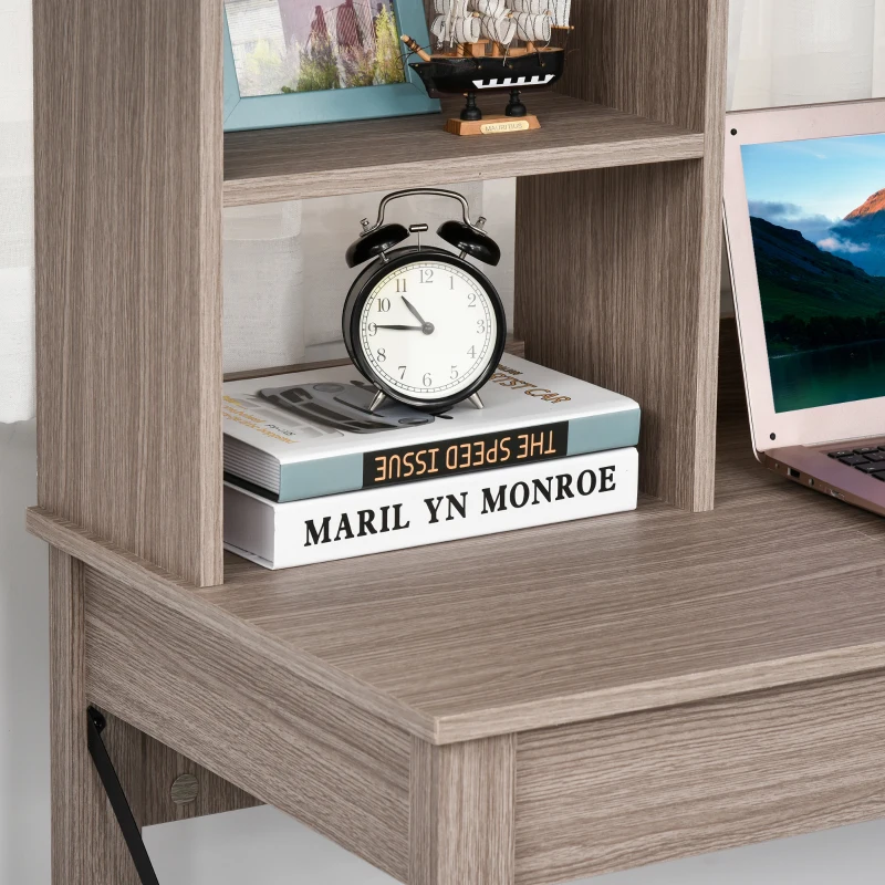 HOMCOM birou raft cu biblioteca, 105x50x137,5cm