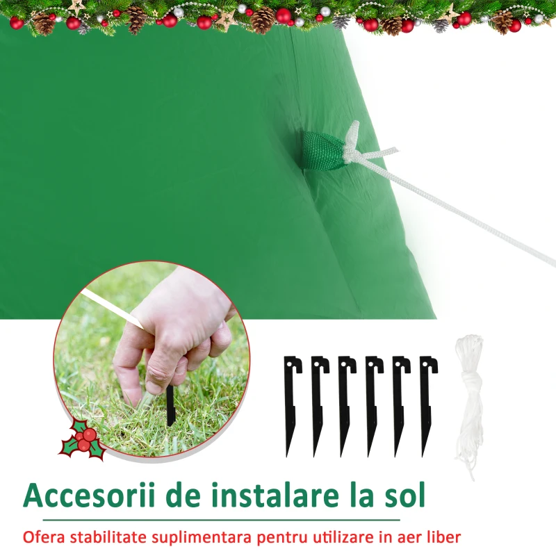 HOMCOM brad gonflabil, decoratiune Craciun cu led, 243 cm
