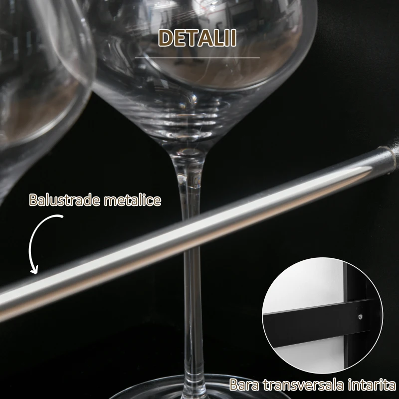 HOMCOM masa de bucatarie, 3 rafturi, 112x57x106cm, negru(m-6)
