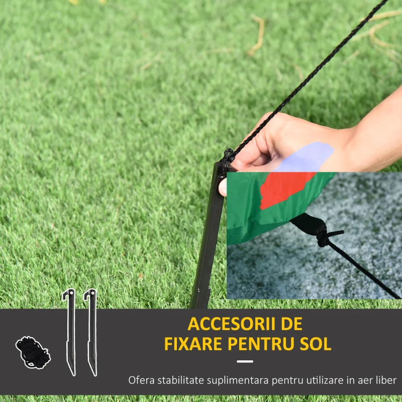 HOMCOM Brad de Craciun Alb gonflabile Impermeabil LED Lumini 100x100x245cm