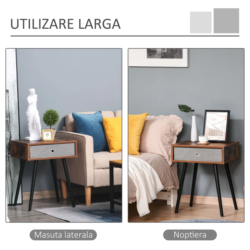 HOMCOM masuta de living, cu sertar, 48x38x 61 cm