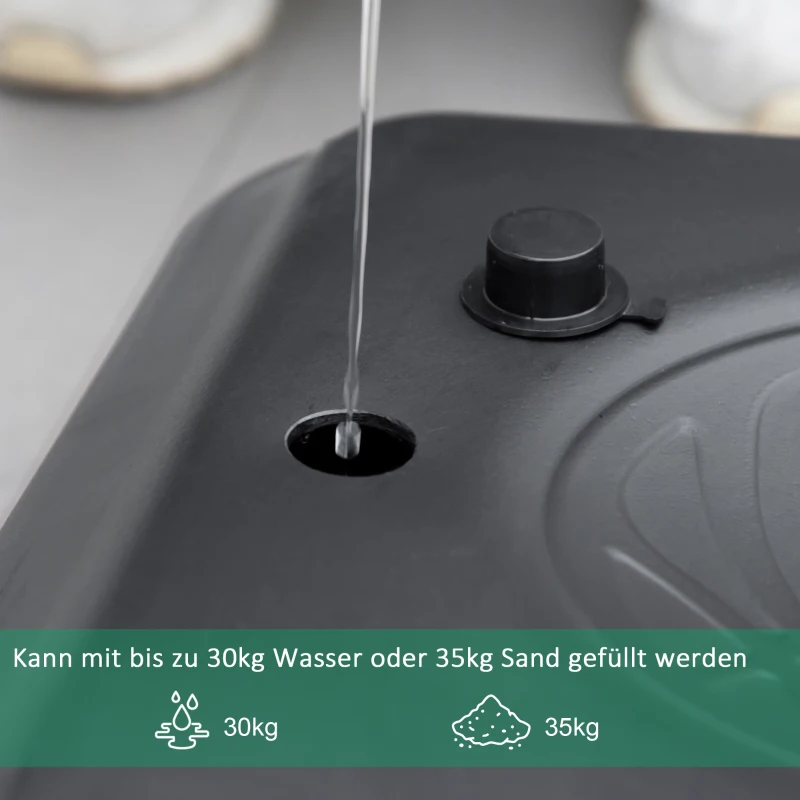 HOMCOM Basketballkorb, höhenverstellbar, befüllbarer Standfuß, hochstabil, schwarz, 131 x 49 x 195-250 cm