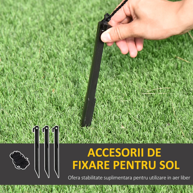 HOMCOM Mos Craciun Gonflabil Decor de Craciun Rosu si verde 50 × 60 × 240cm