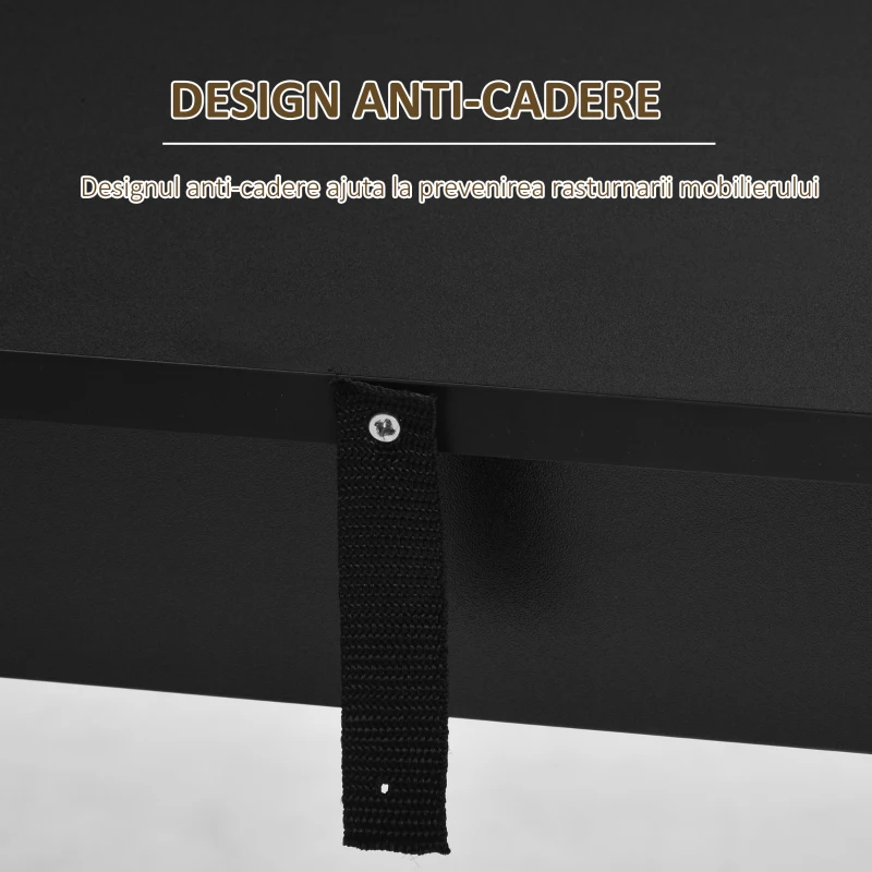 HOMCOM masa de bucatarie, 3 rafturi, 112x57x106cm, negru(m-7)