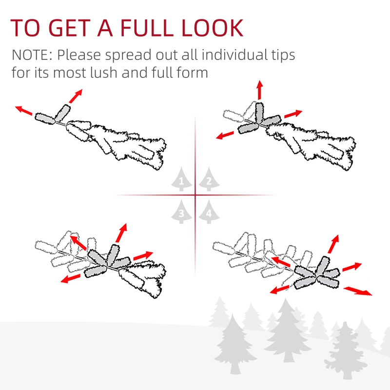 HOMCOM 6ft Unlit Artificial Christmas Tree, Pencil Slim Xmas Tree with Solid Stand and Realistic Branches, White