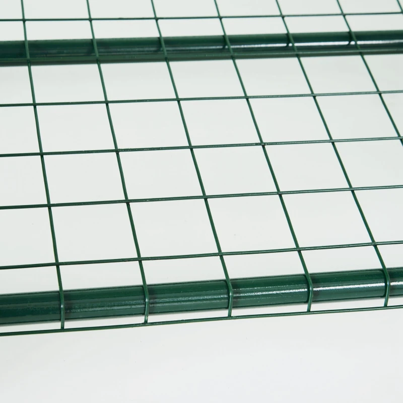 Outsunny 4 Tier Mini Greenhouse, Portable Green House with Steel Frame, PE Cover, Roll-up Door, 70 x 50 x 160 cm, Dark Green