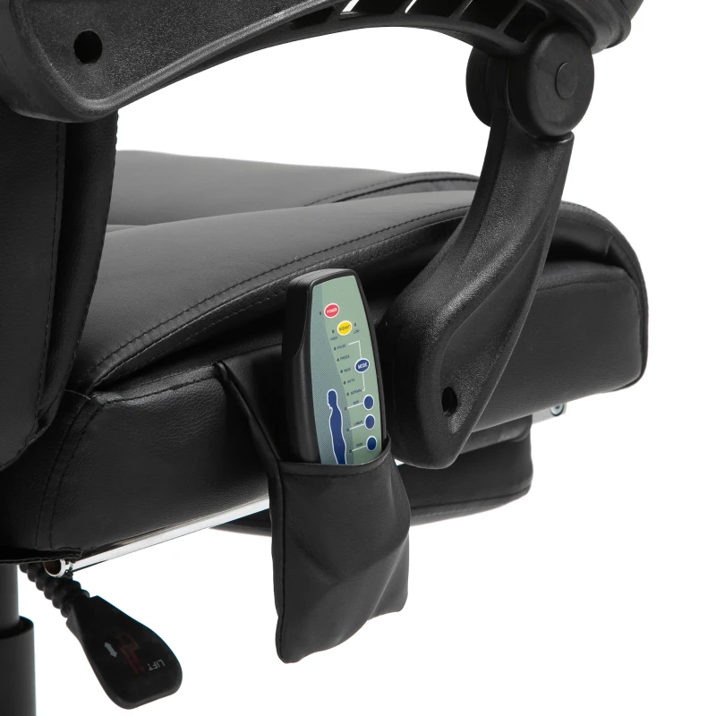 Vinsetto PU Leather 6-Point Massage Desk Chair w/ Remote Black