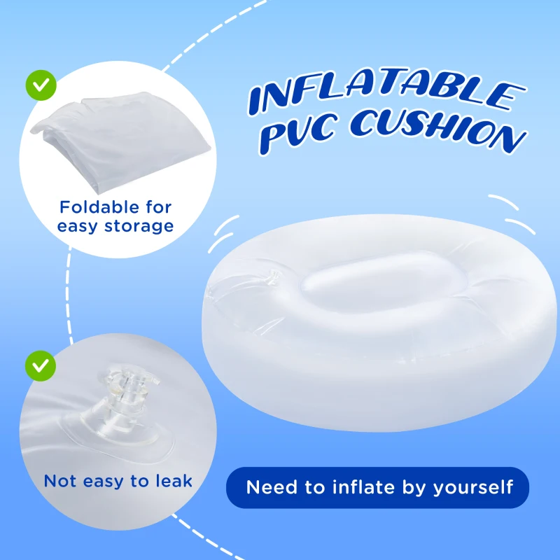 HOMCOM Children's Canvas Hanging Swing Pod Chair Blue