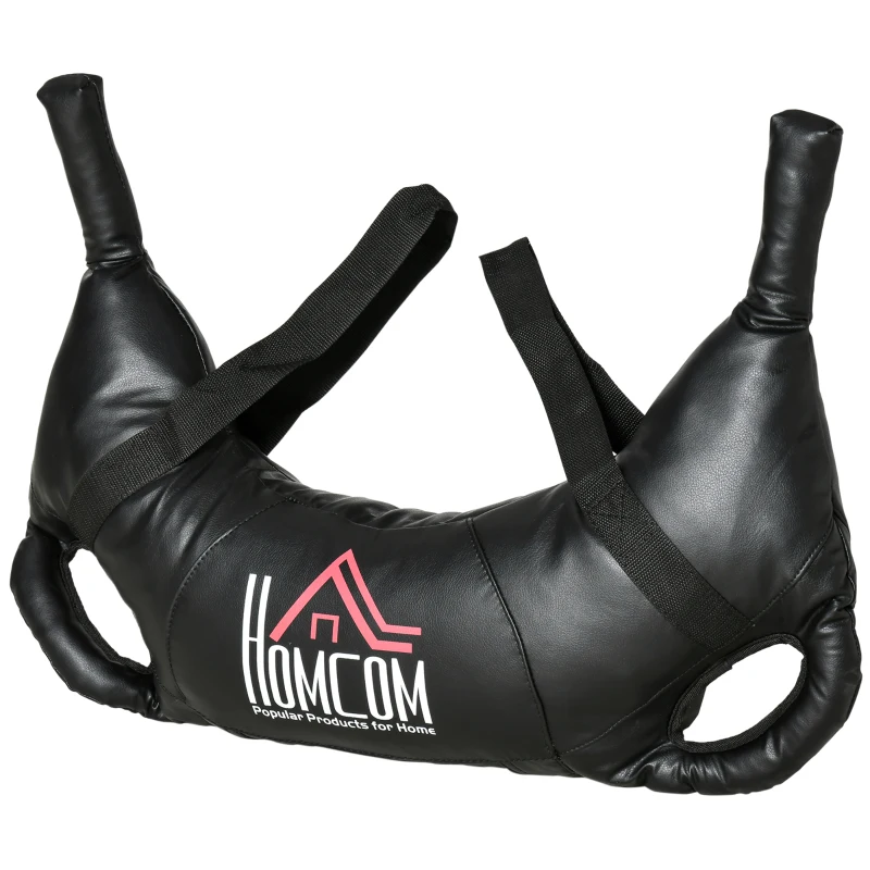 Geanta de antrenament de forta HOMCOM de 20 kg, sac de nisip pentru antrenament, geanta bulgareasca multifunctionala pentru sala de gimnastica de acasa
