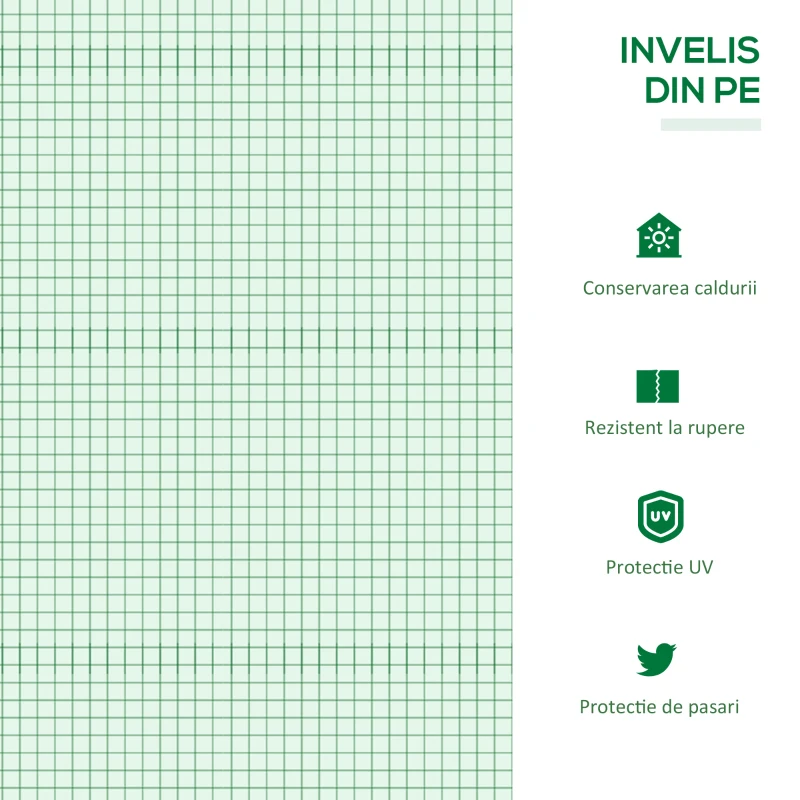 Outsunny Mini-Sera 180×60×60 cm – Cu Rulouri & Protectie UV