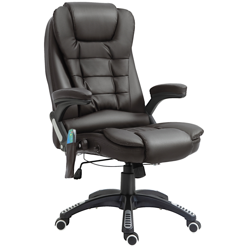 Executive Office Chair with Massage and Heat, High Back PU