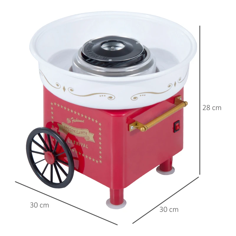 HOMCOM Electric Candy Floss Machine, 450W-Red