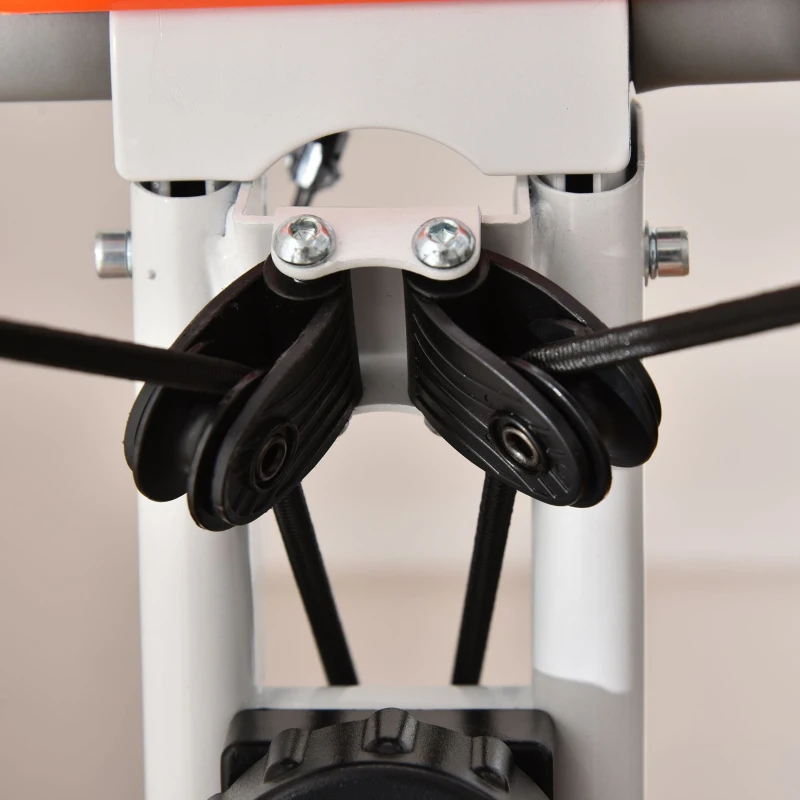 HOMCOM 2-in-1 Folding Exercise Bike with 8-Level Magnetic Resistance, Arm Resistance Band, Pulse Sensor, Orange(m-10)