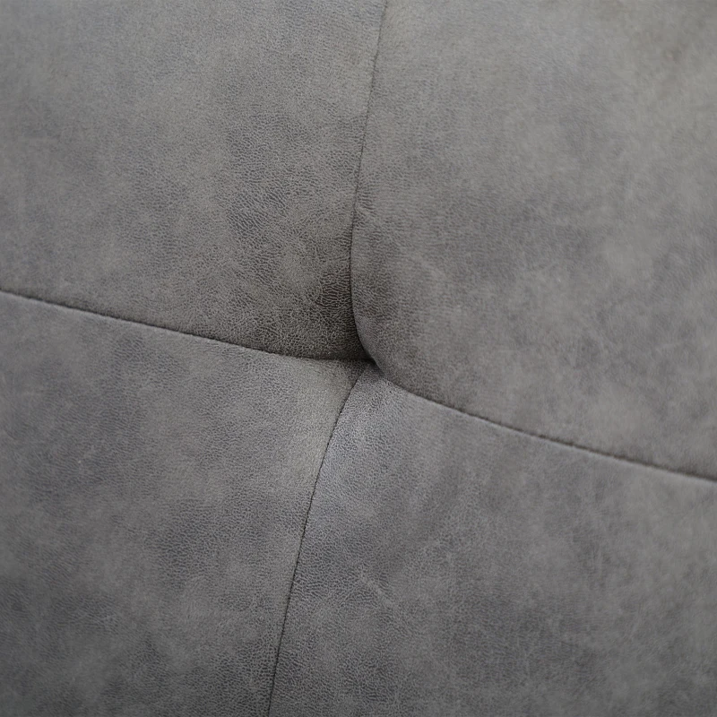 HOMCOM Sessel, Stuhl, modernes Design, Knopfverzierung, Stahlrahmen, dicke Polsterung, dunkelgrau, 62 x 77 x 84cm