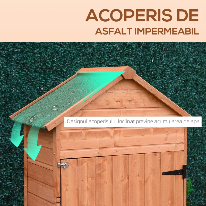 Outsunny dulap din lemn, de exterior, pentru scule, 84x51 cm