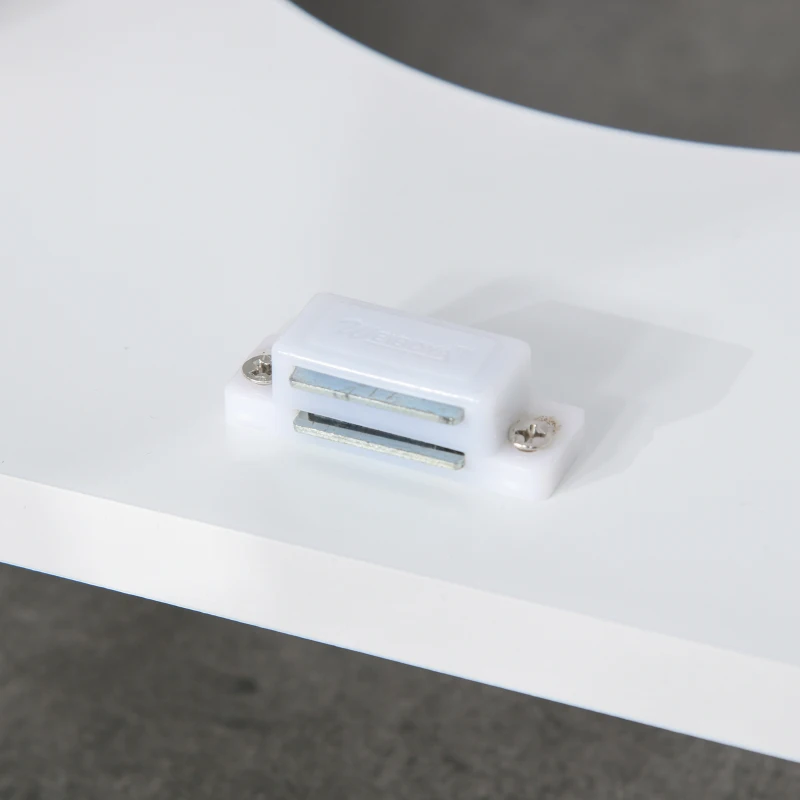 kleankin Bathroom Sink Cabinet, Bathroom Floor Storage Cabinet with 2 Doors Pedestal Under Sink Design, Space Saver Organizer Freestanding with Internal Adjustable Shelf, White