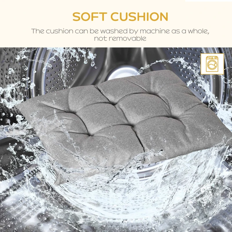 PawHut Raised Pet Bed for Small Dogs w/ Washable Cushion, Grey