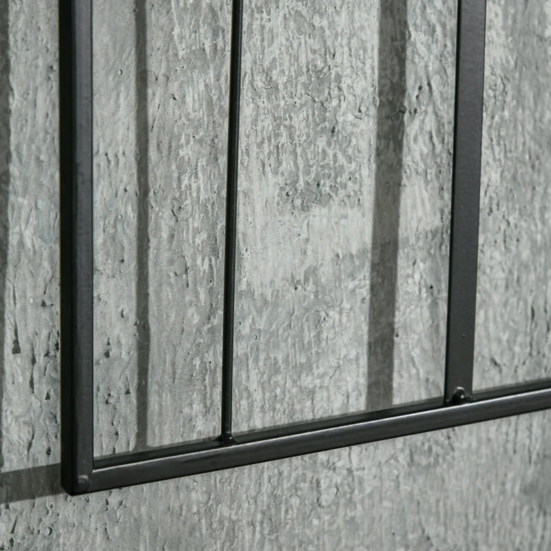 HOMCOM Modern 3D Metal Wall Art, Banana Leaves Hanging Wall Sculpture for Living Room Bedroom Dining Room Decor, Black Beige