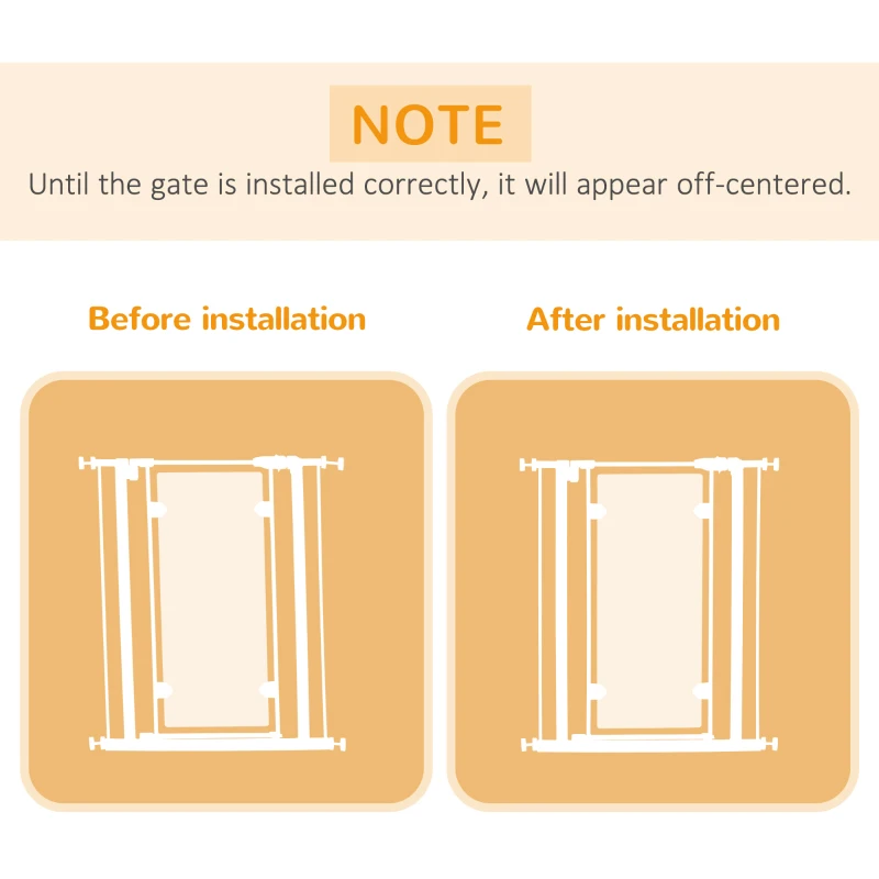 PawHut Pressure Fit Safety Gate for Doorways and Staircases, Dog Gate with Auto Closing Door, Double Locking, Acrylic Panel, 76-82 cm - Black