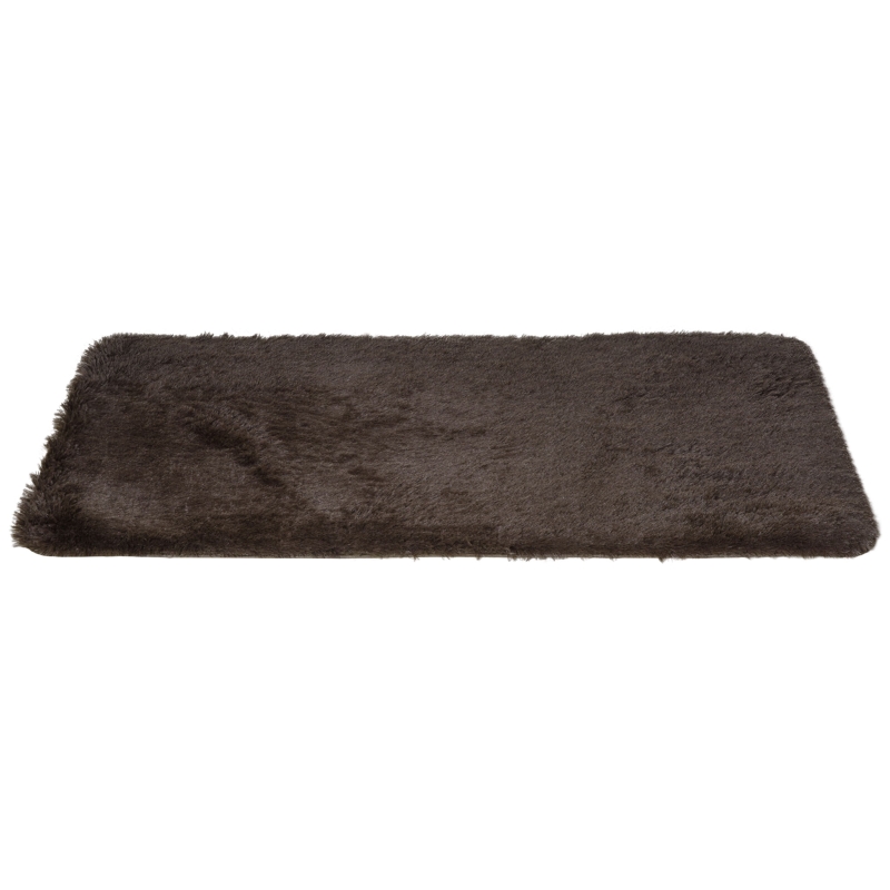 HOMCOM Brown Fluffy Rug, Shaggy Area Rugs Carpet for Living Room, Bedroom, Dining Room