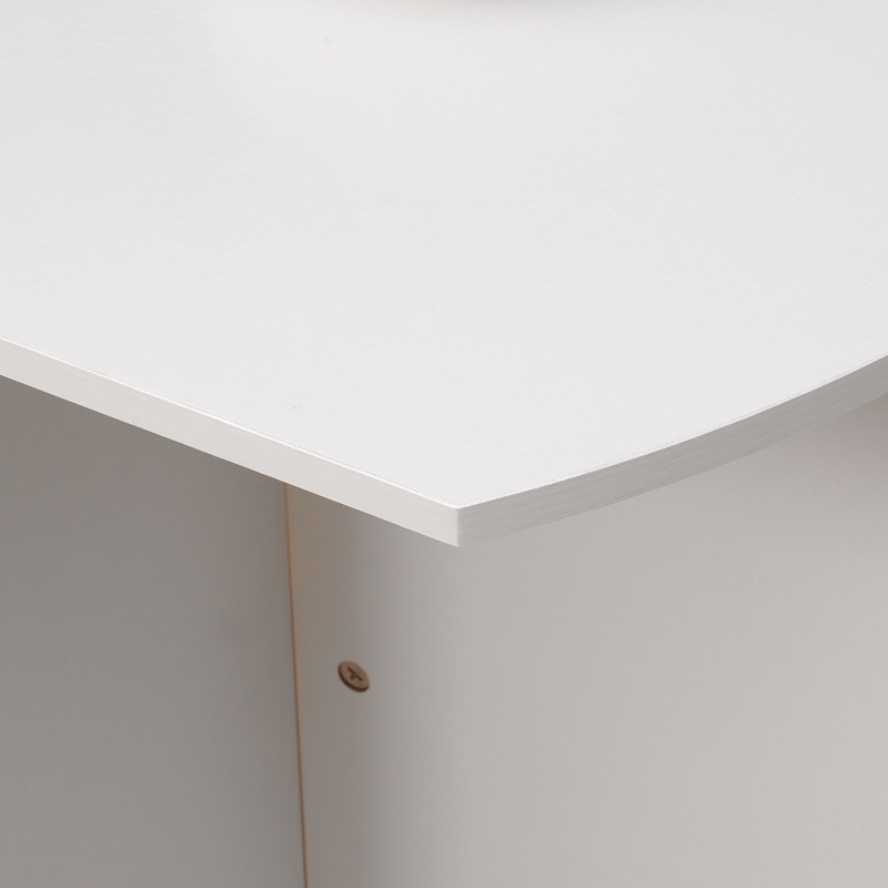 HOMCOM Masa de pranz pliabila pentru economisirea spatiului, masa de bucatarie si sufragerie din lemn 90x60x74cm, alb