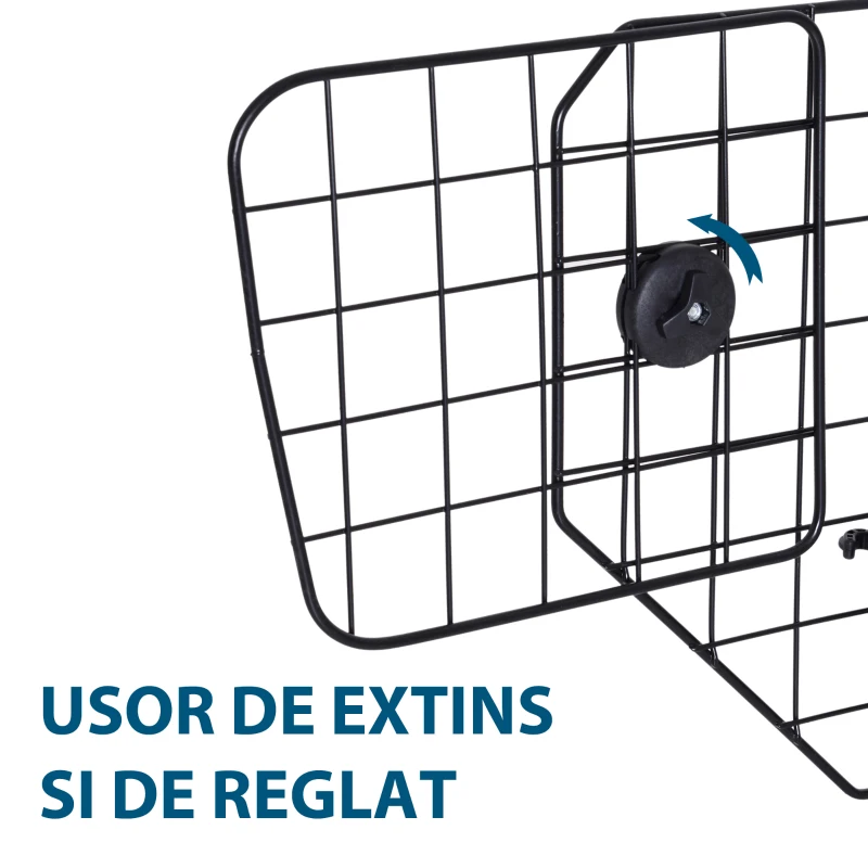 Pawhut bariera protectie auto, caini 89-122x41cm, neagra