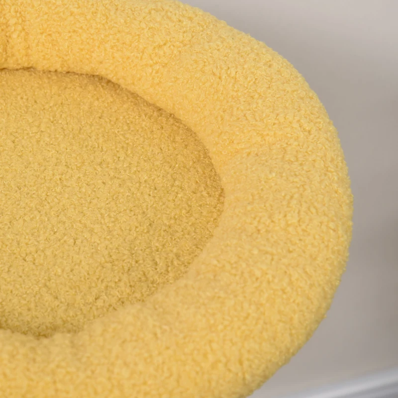 PawHut Árvore Arranhador para Gatos Centro de Atividades com Cama Poste de Sisal e Bolsa Suspensa 40x35x72cm Amarelo e Verde