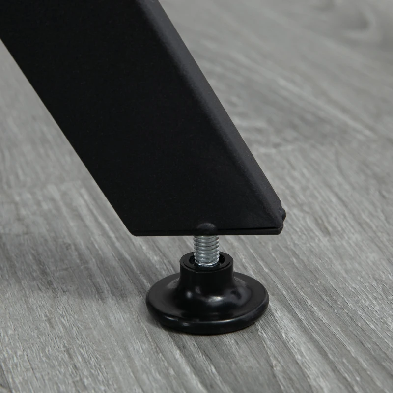HOMCOM Mesa de Cozinha Redonda Mesa de Jantar Estilo Industrial com Bancada de Madeira e Estrutura de Aço Ø90x76 cm Marrom e Preto