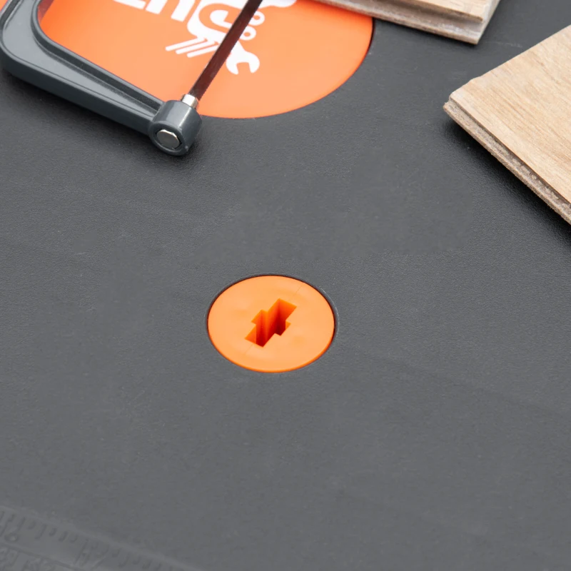 DURHAND 5 In 1 Multi-function Folding Workbench, Adjustable Work Bench, Sawhorse, Dolly, Creeper with Wheels, Printed Scale and Angle for Home, Garage, Black