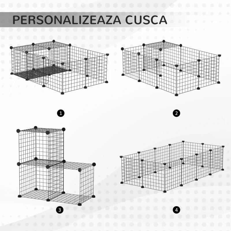 PawHut cusca modulara, pentru animale mici, 105x70x35cm