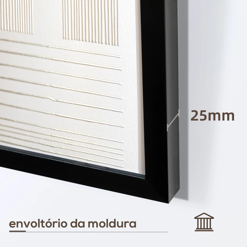 HOMCOM Quadro em Lona Moderno Pintura Abstrata  Impressão de 4 Peças de Arte de Parede Decoração Elegante 33x33cm Multicor