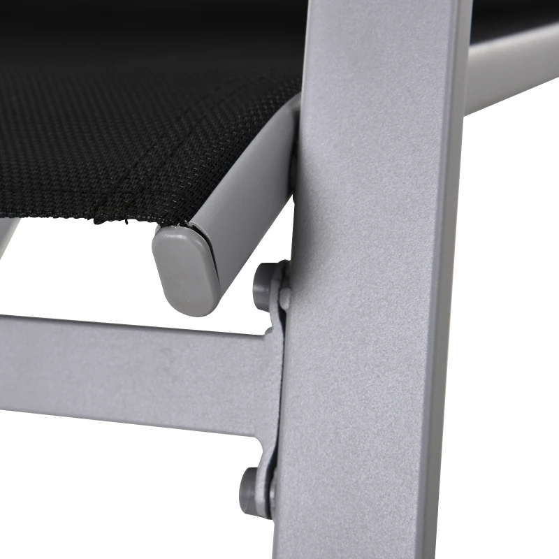 Outsunny Sedia a Dondolo da Giardino, Sedia a Dondolo per Esterni Impermeabile e Antiruggine, Nera, 107x60x93cm